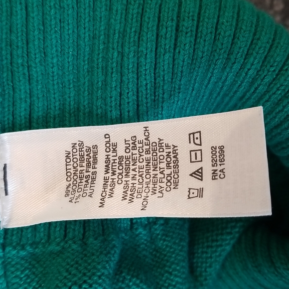 (S) DKNY Jeans Knitted Sweater Metallic Lettering Jewel Tone Logo Graphic - Picture 10 of 10